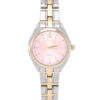 LADIES TWO TONE SILVER AND GOLD WATCH WITH PINK FACE