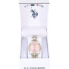 LADIES TWO TONE SILVER AND GOLD WATCH WITH PINK FACE
