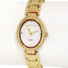 LADIES OVAL FACE GOLD ANALOG WATCH