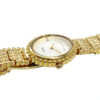 LADIES OVAL FACE GOLD ANALOG WATCH