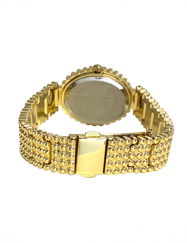 LADIES OVAL FACE GOLD ANALOG WATCH