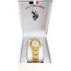 LADIES OVAL FACE GOLD ANALOG WATCH