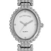 LADIES OVAL FACE SILVER ANALOG WATCH