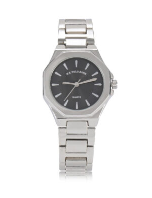 USC407241.jpg LADIES CLASSIC BLACK AND SILVER LINK WATCH