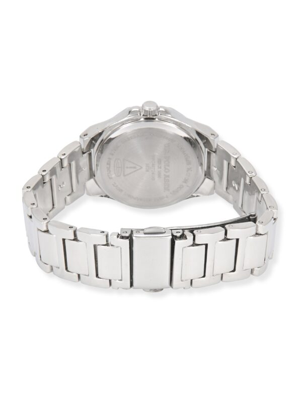 LADIES CLASSIC BLACK AND SILVER LINK WATCH